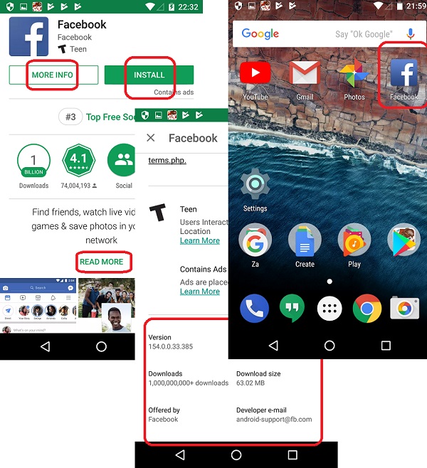 Download and Install Facebook for Android Devices