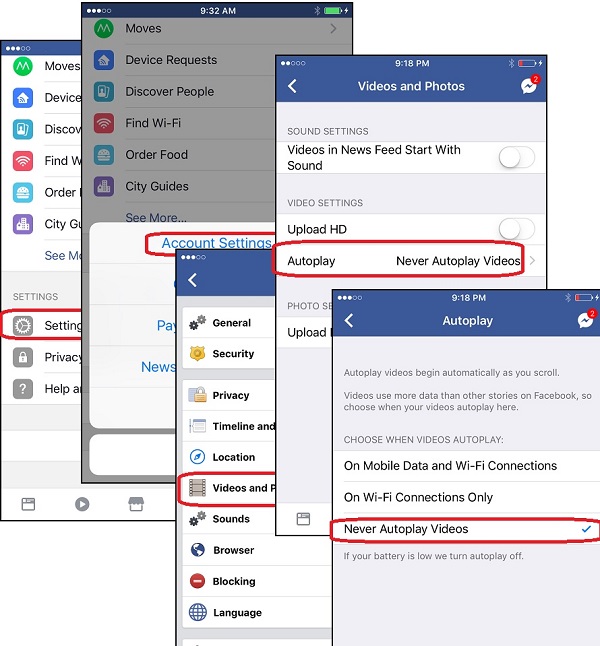 Turn Off Video Autoplay in Facebook on iPhone