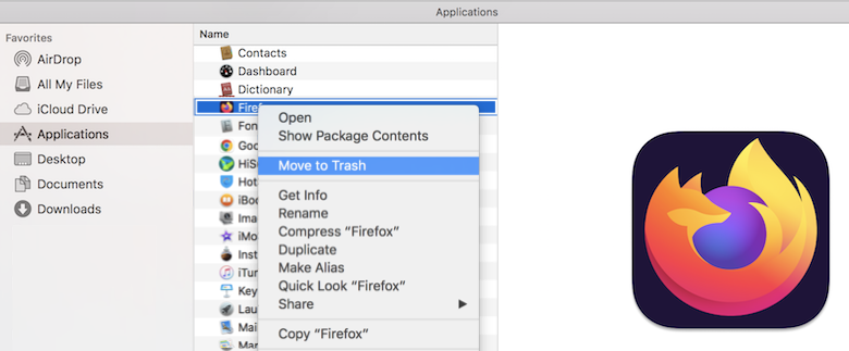 Remove Mozilla Firefox from Mac Computer