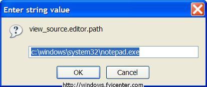 Mozilla Firefox 2.0 Configuration File Edit Box