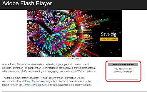 Google Chome 56 - Flash Player Enabled