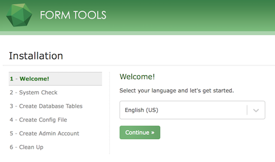 Form Tools - Configuration Setup Page