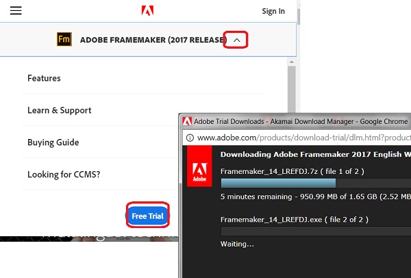 Download FrameMaker 2017 Release