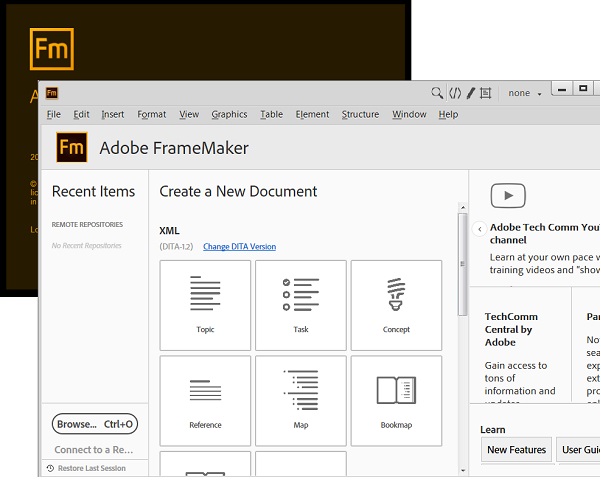 Start FrameMaker 2017 Release