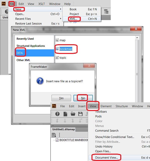Create Book with DITA BookMap in FrameMaker