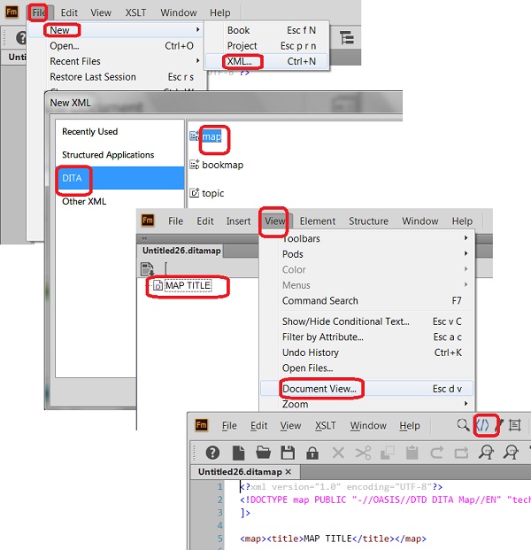 Create Book with DITA Map in FrameMaker