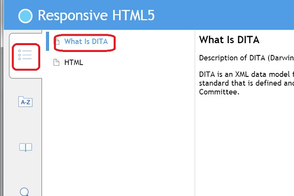 View Responsive HTML5 Files Generated from DITA Map