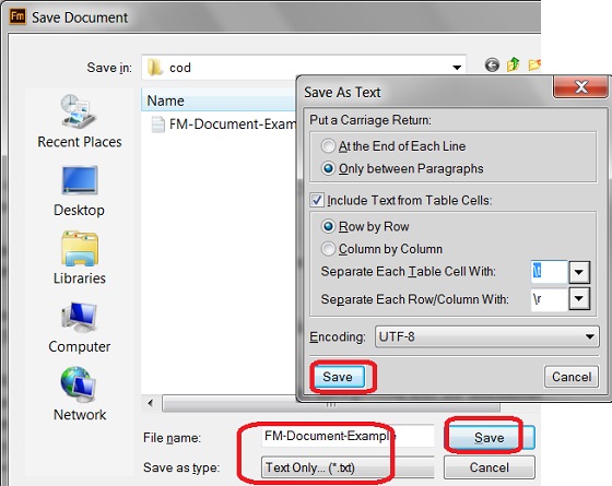 Generate RTF from FrameMaker Document