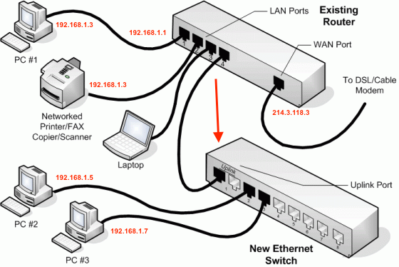 Add Ethernet Switch to Network