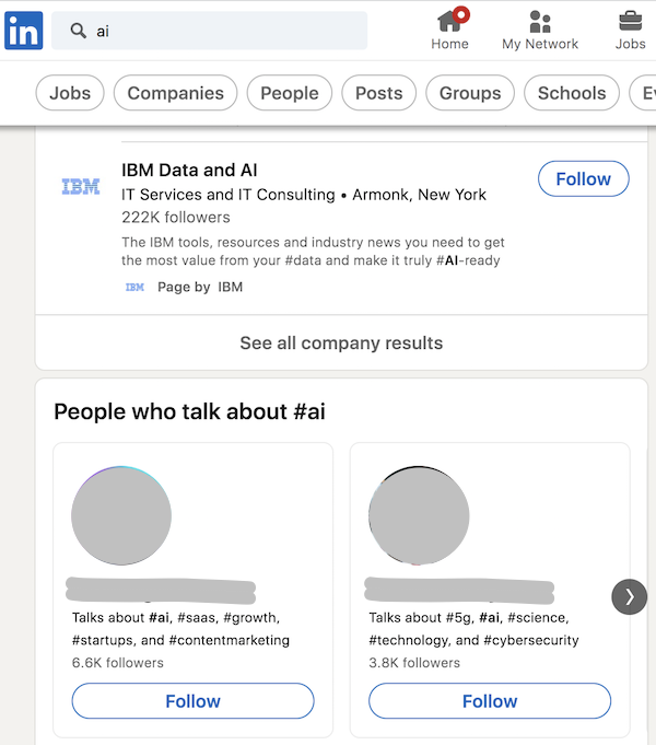 Follow People and Companies