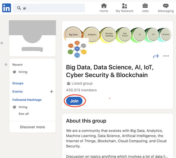 Join Groups of Special Interests