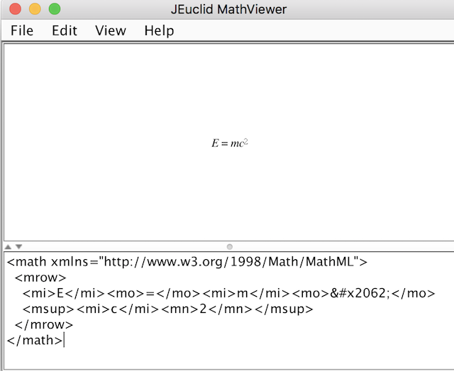 View MathML Document with JEuclid MathViewer