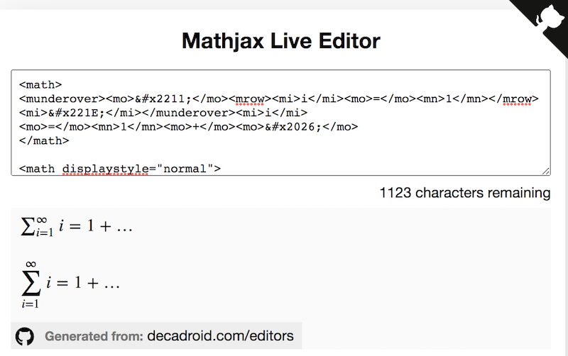 Use 'math' as Inline Element in Normal Style