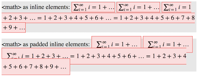 Use 'math' as Inline Element