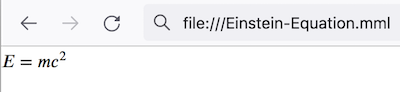 View MathML Document with Web Browser