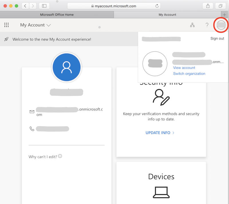 Microsoft 365 Business Account Details
