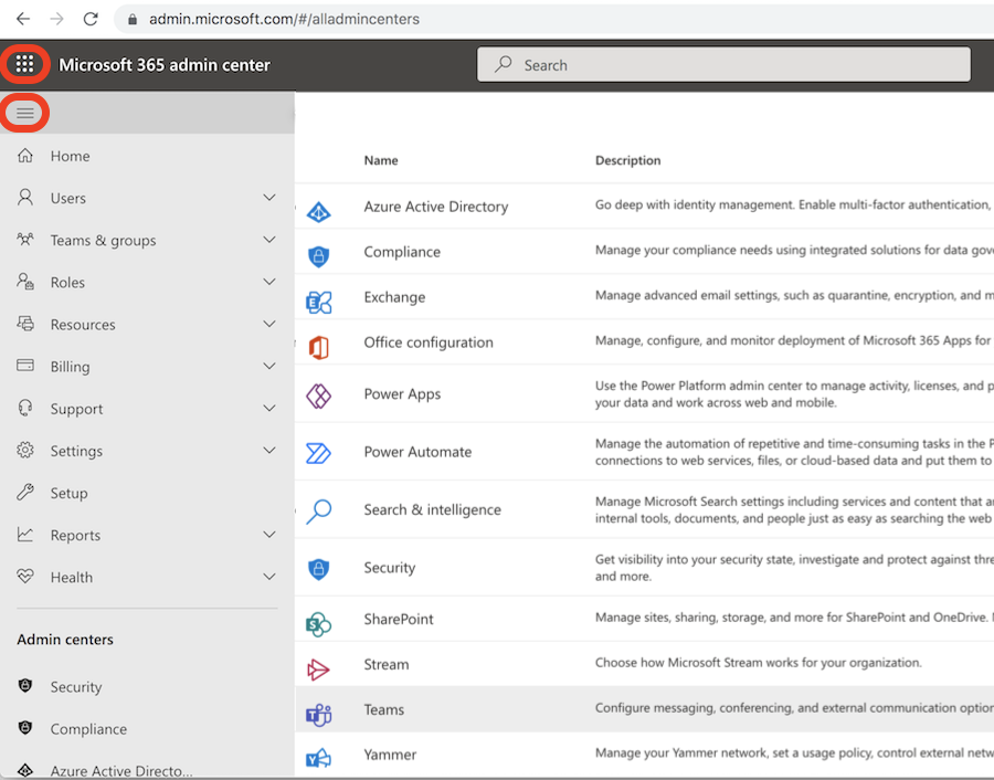 Microsoft 365 Business Admin Center - All Tools