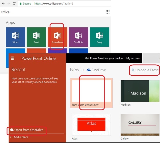 Use PowerPoint Online in Microsoft Office 365