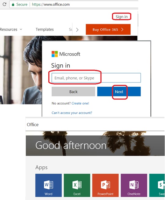 Services and Software in Microsoft Office 365
