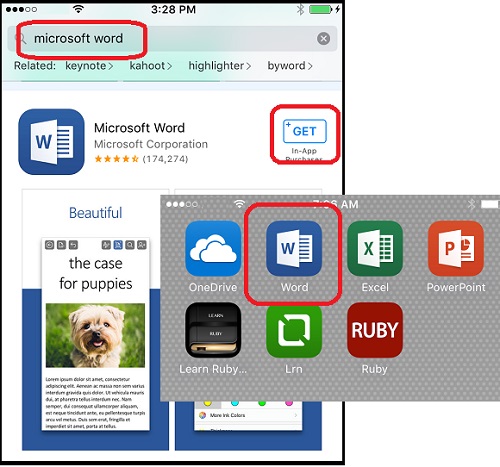 Download and Install Word for iPhone