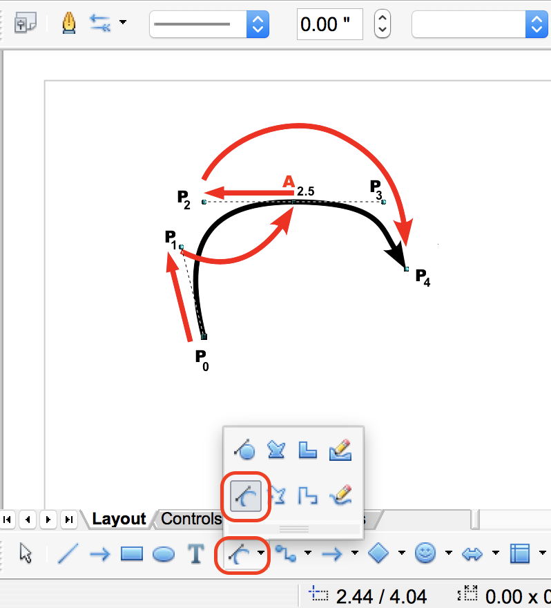 Draw 5-Point Bézier Curve