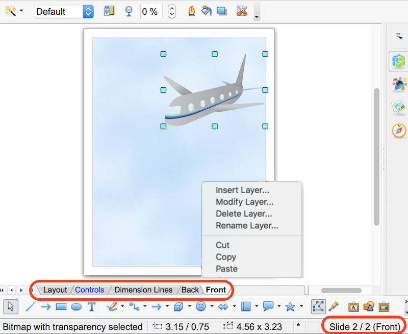 Object Layers in OpenOffice Draw