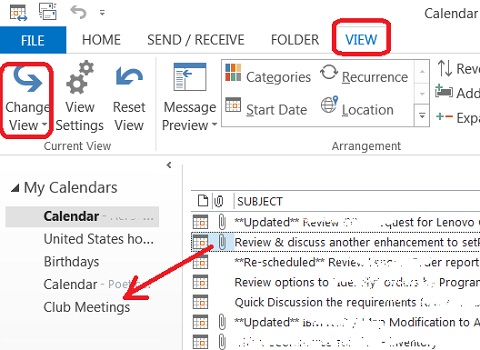 Move Calendar Items into an Outlook 2013 Data File