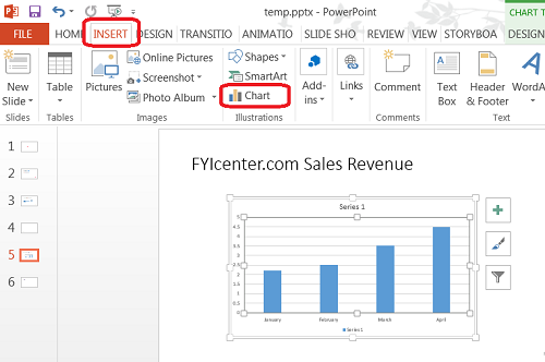 PowerPoint Add Chart to Slides