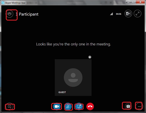 Skype Meetings App Functionalities
