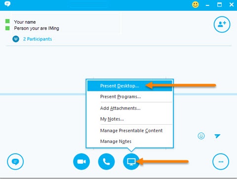 Share Your Screen in Skype for Business